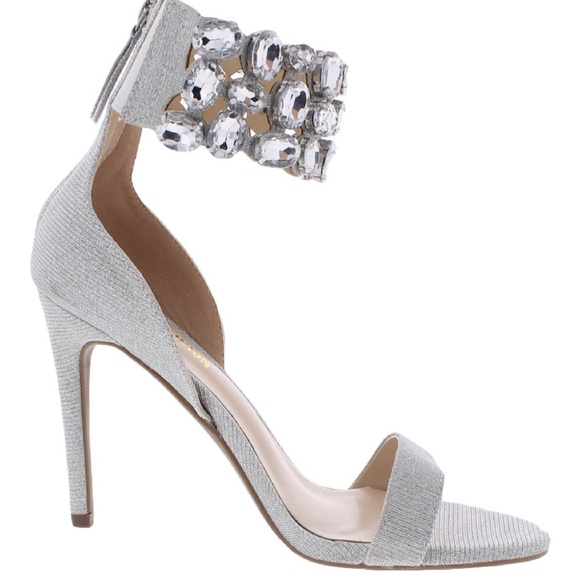 True Religion Metallic Rhinestone Heels - Picture 1 of 6